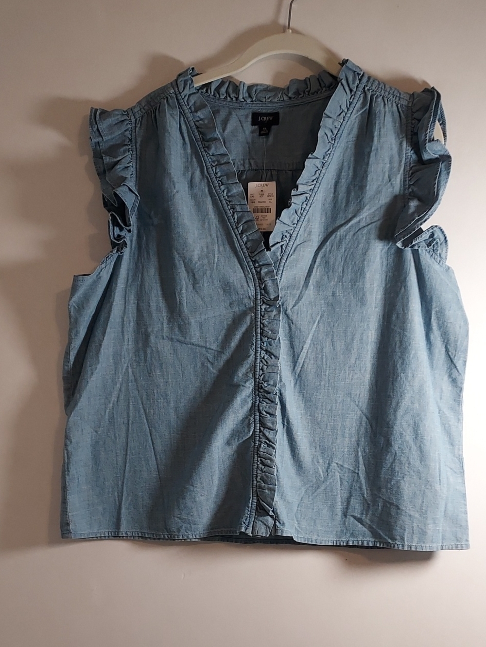 J.CREW DENIM DESIGN TOP ( XL)